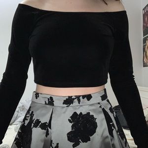 short and longsleeved two-piece formal dress